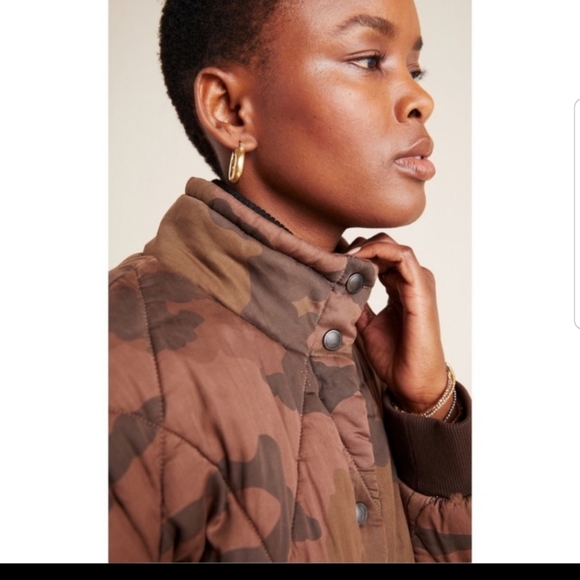 Anthropologie Marrakech Quilted Camo Jacket - Picture 5 of 10